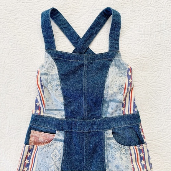 Free People 'We the Free' Dallas Flared Denim Jumpsuit, Stars and Stripes - Picture 4 of 9